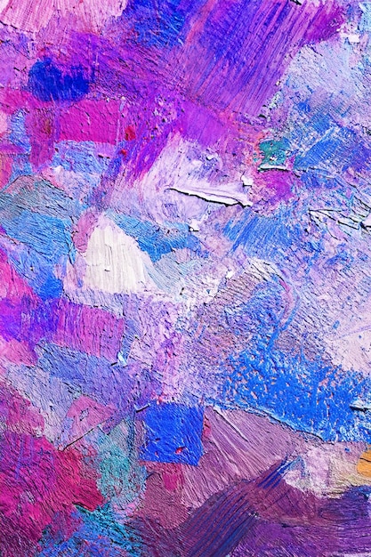 Foto textura expressiva de pintura a óleo abstrata em tela um fundo cativante