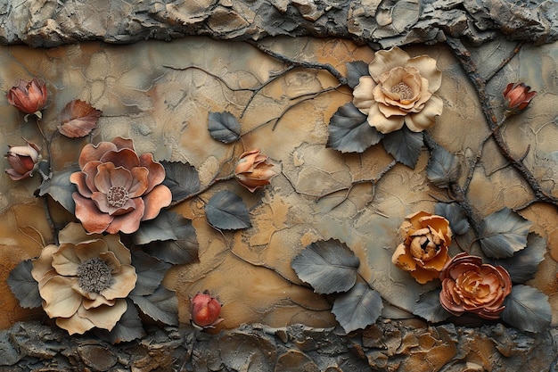 Textura de las flores secas