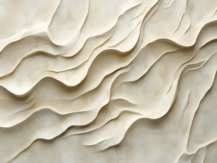 Textura fluida de piedra natural con curvas suaves y patrones orgánicos que se asemejan a formaciones rocosas talladas con sutiles tonos terrenales y detalles superficiales ondulados abstractos