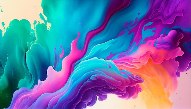 Textura de fluido líquido de pintura de acuarela de fondo abstracto para diseño gráfico IA generativa