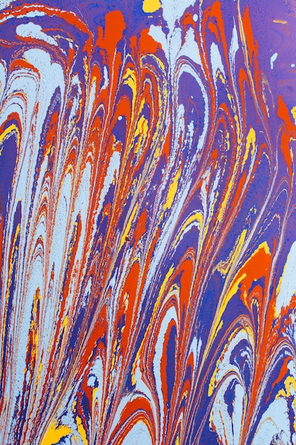 Textura de fondo abstracto con pintura jaspeada de Ebru con patrones