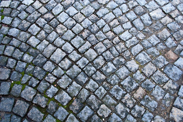 Textura de fondo de adoquines en la ciudad.