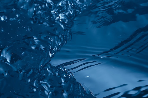 textura de fondo azul flujo de la superficie del agua, superficie del agua abstracta