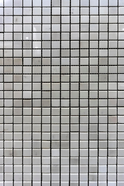 Textura de fondo azulejos de cerámica mosaico color blanco