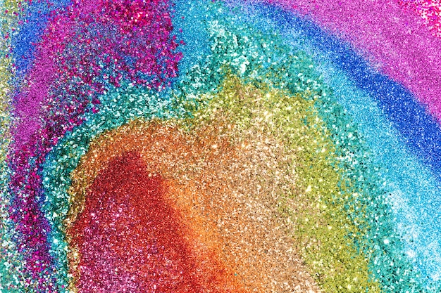 Foto textura de fondo de brillo de arco iris colorido