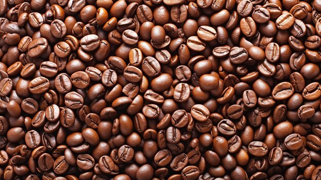 La textura del fondo de los granos de café El papel tapiz de los alimentos Formato horizontal Copiar el espacio