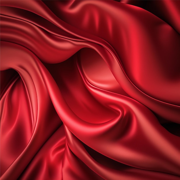 Textura de fondo de ondas de tela roja