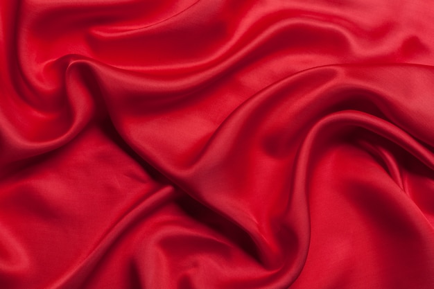 Textura de fondo de ondas de tela roja