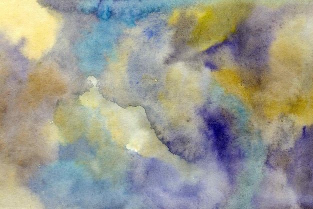 Textura de fondo de papel de acuarela amarillo-púrpura