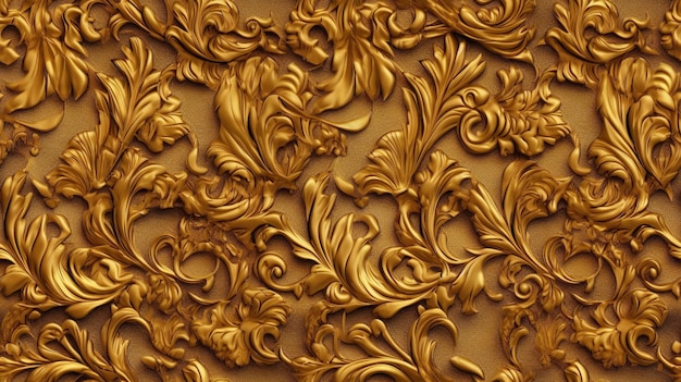 Textura de fondo de papel tapiz dorado con rollo