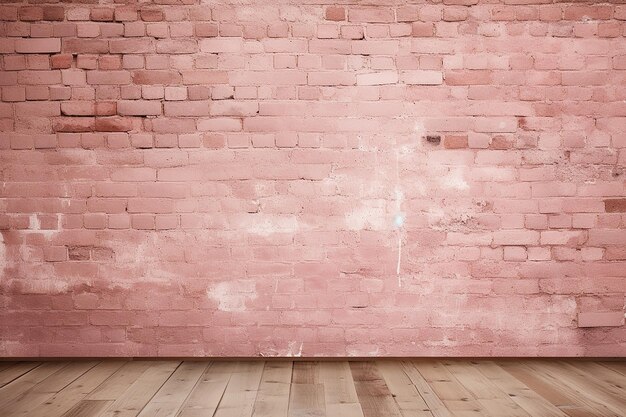 Foto la textura del fondo de la pared de ladrillo rosado vacío