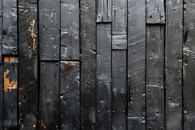 Textura de fondo de pared de madera negra