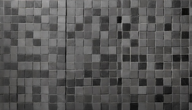 Foto textura y fondo de la pared de mosaico gris y negro