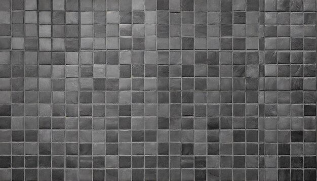 Foto textura y fondo de la pared de mosaico gris y negro