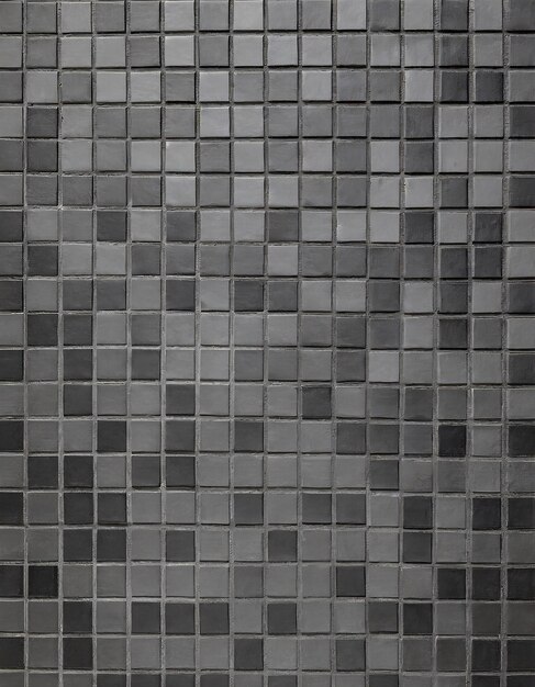 Foto textura y fondo de la pared de mosaico gris y negro