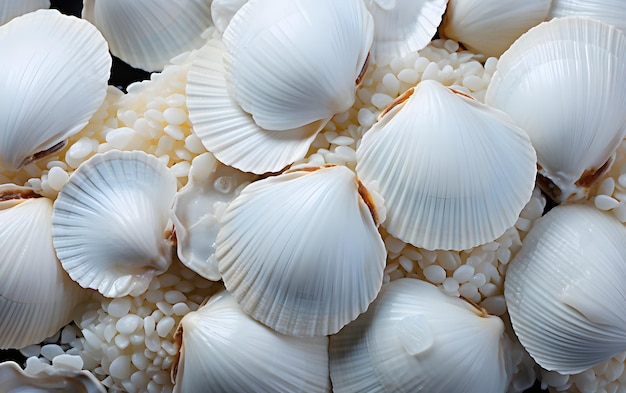 Textura de fondo de patrón de mariscos elegante