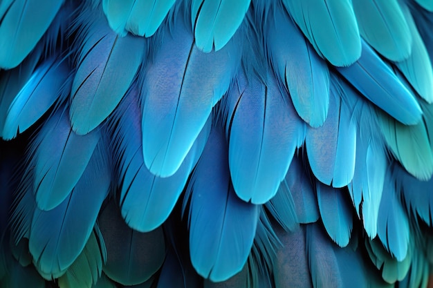 Textura de fondo de plumas coloridas Diseño artístico vibrante con detalles de alas exóticas IA generativa ultrarealista y elegante