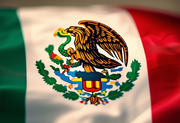 Textura de fondo realista de la bandera de México