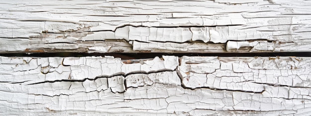 Textura de fondo de una tabla de madera blanca en grietas Espacio de copia de fotografía