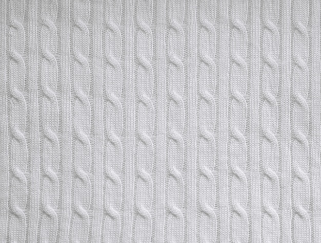 Textura de fondo de tejido de punto blanco