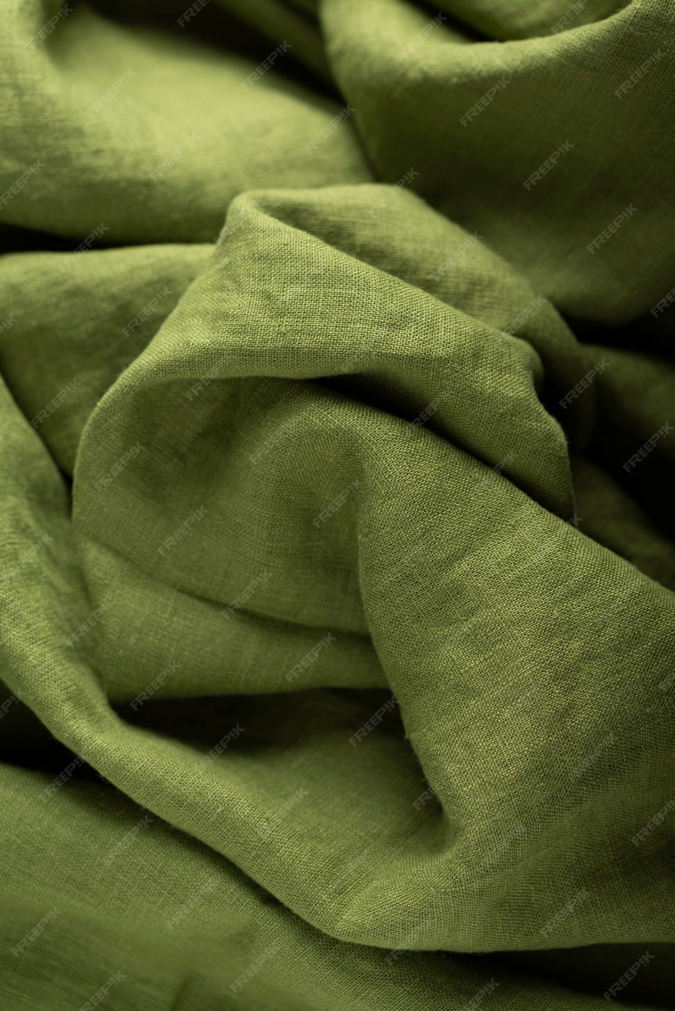 caldera seguramente Contaminado Textura de fondo de tela de lino en color verde. concepto de costura | Foto  Premium