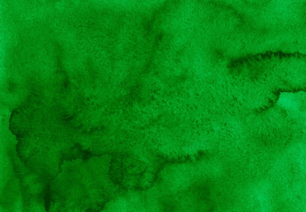 Textura de fondo verde veneno profundo acuarela pintada a mano. Telón de fondo abstracto oscuro.