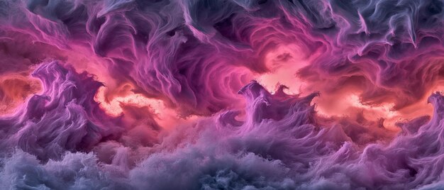 Foto textura de la formación de nubes en púrpura y rosa vibrantes