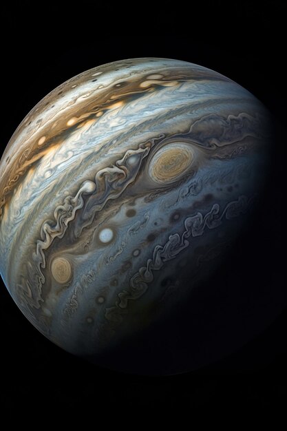 Foto textura fotográfica estética e zoom do planeta júpiter