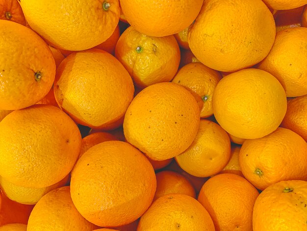 Textura fresca de las mandarinas.