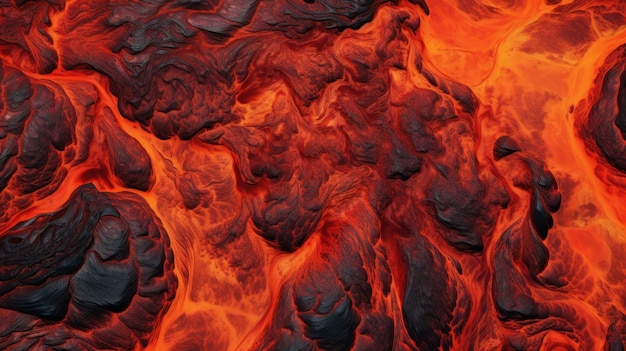 Textura fundida de lava Colores de contraste brillantes