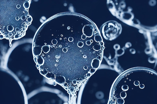 Textura de gel de glicerina de gotas de agua transparente realista