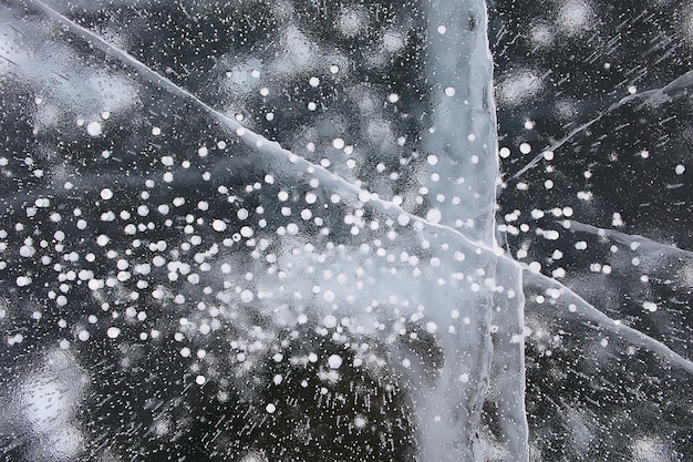 textura gelo bolhas ar gás baikal sulfeto de hidrogênio natureza inverno fundo