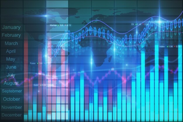 Textura de gráfico forex creativo