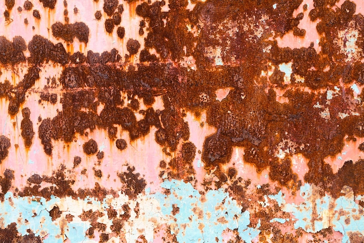 Foto textura grunge de metal oxidado viejo con rasguños y grietas de fondo