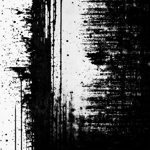 Textura grunge preta e branca ou texturas grunge angustiadas ou fundo preto com linhas onduladas