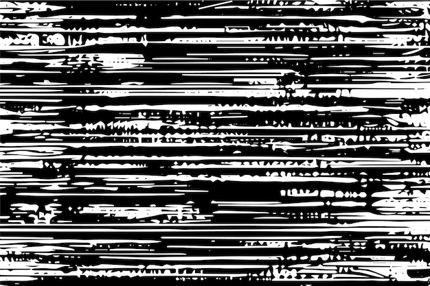Textura grunge en rayas negras y blancas sobre fondo blanco