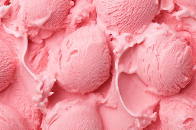 Foto textura de helado de fresa