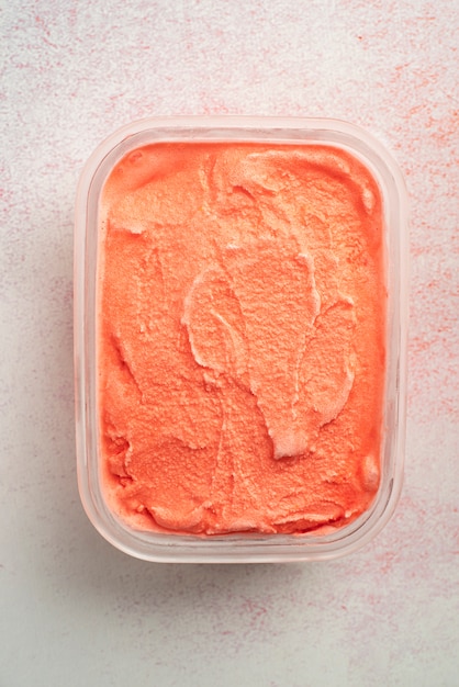 Textura de helado de naranja