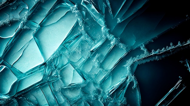 Textura de hielo turquesa realista