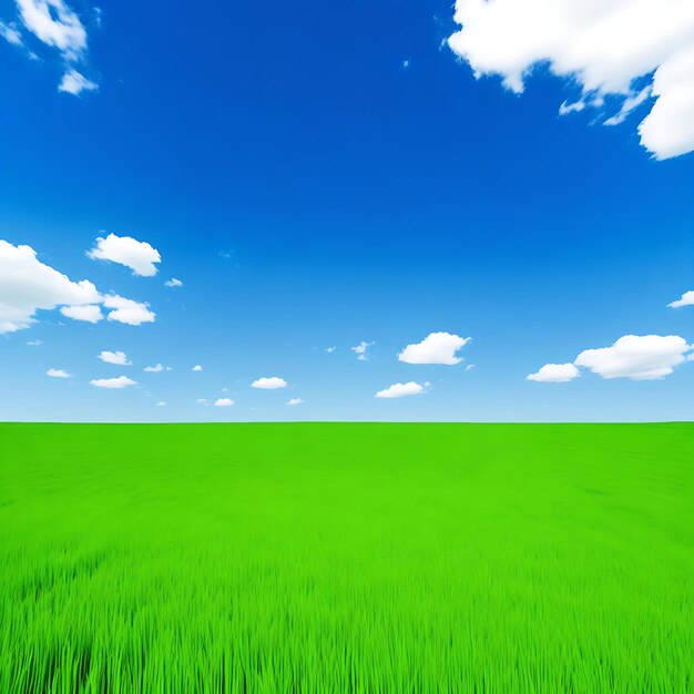 Foto textura de hierba verde con cielo azul