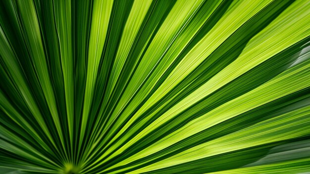 Foto textura de hojas de palma hojas verdes tropicales naturales de cerca generativo ai