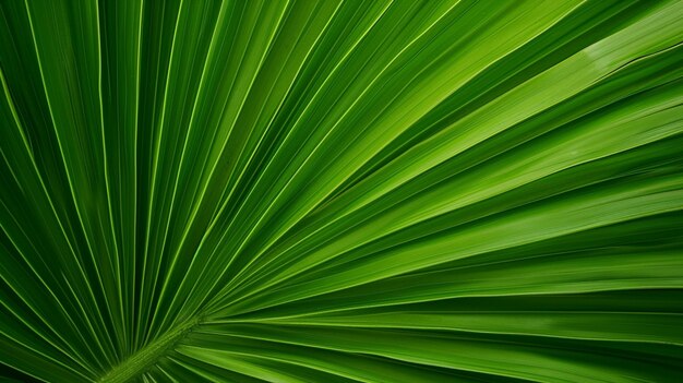 Foto textura de hojas de palma hojas verdes tropicales naturales de cerca generativo ai