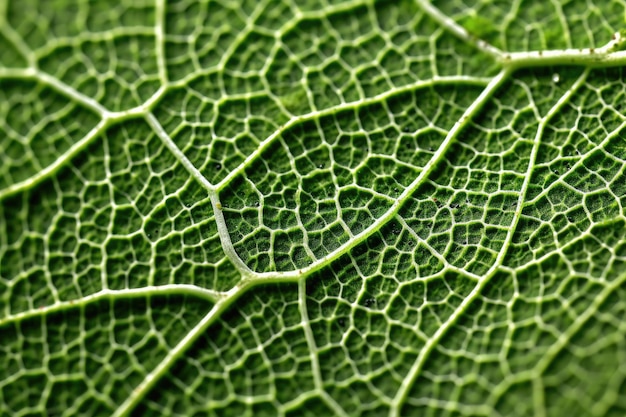 Textura de las hojas verdes de primer plano IA generativa