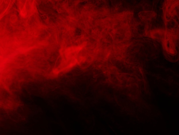 Textura de humo rojo sobre negro