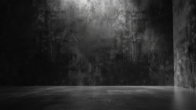 Textura interior de pared de cemento abstracta negra y gris oscuro y sala de estudio para la exhibición de productos de fondo de pared