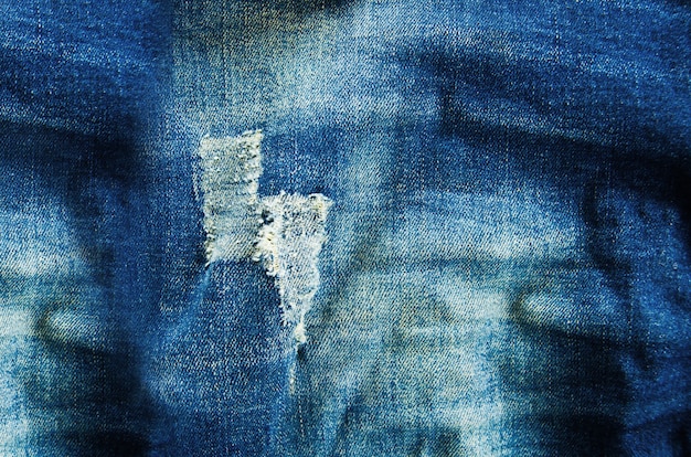 textura de jean azul