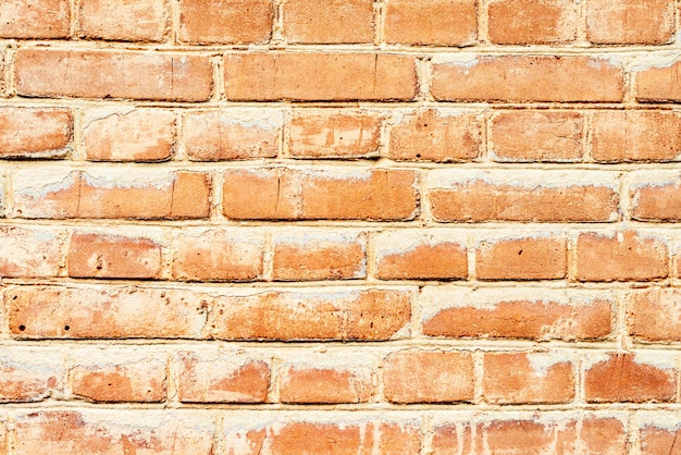 Textura, ladrillo, fondo de pared. Textura de ladrillo con arañazos y grietas.