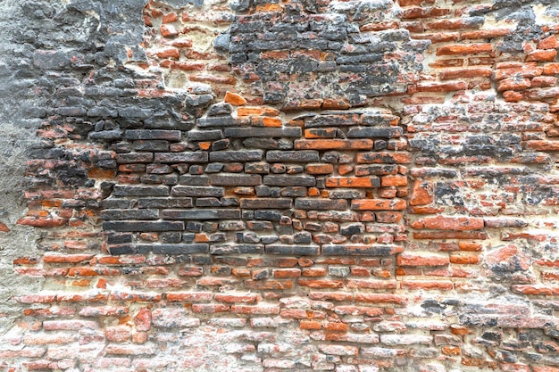 Textura de ladrillo negro y naranja.