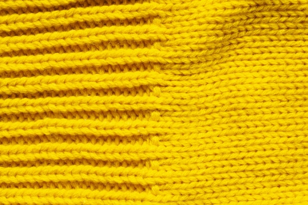 Textura de lana de tejer amarillo