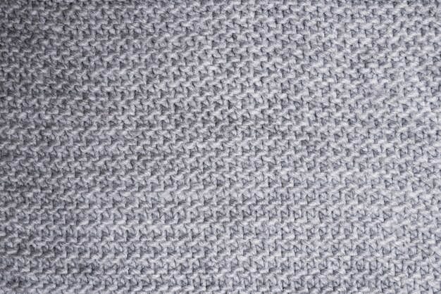 Textura de lana tejida gris, fondo